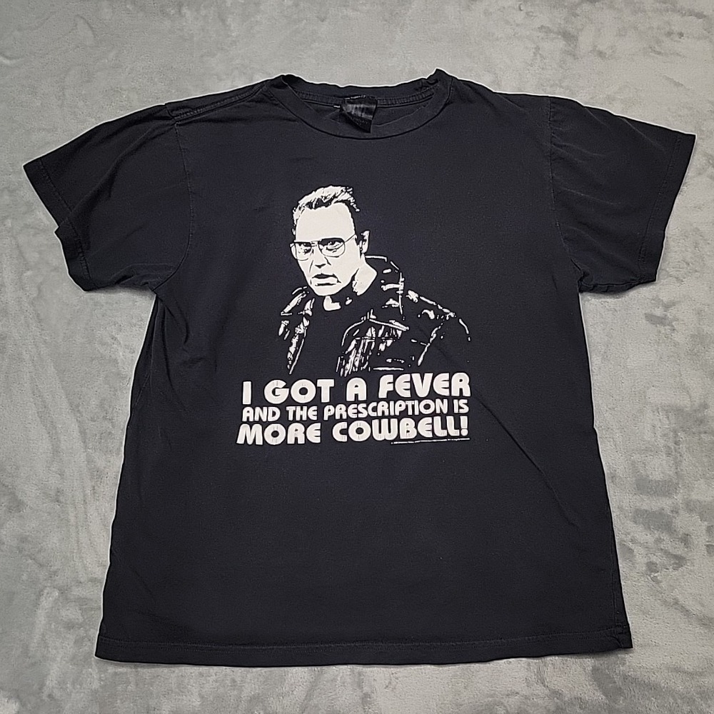 More Cowbell SNL Shirt Mens L Black Christopher Walken Funny Made In USA